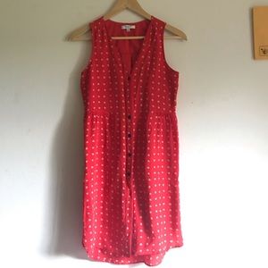 Madewell sleeveless red dress